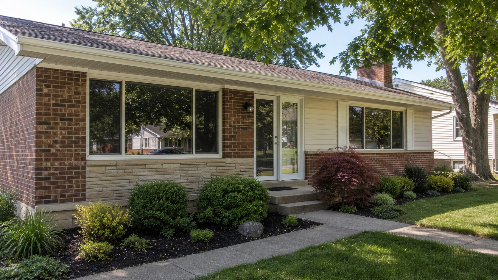 Midwest ranch home with residential window film